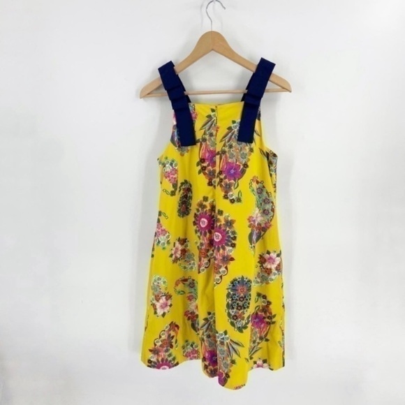 Anthropologie Maeve Yellow Floral Sleeveless Sunniva A-Line Dress - Picture 3 of 13